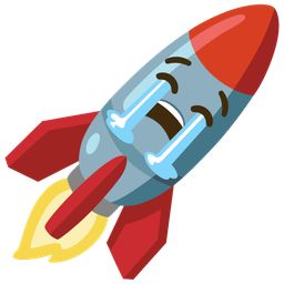 Crying emoji 😭 combined with 🚀 emoji mashup
